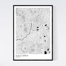 Load image into Gallery viewer, Kuala Lumpur City Map Print