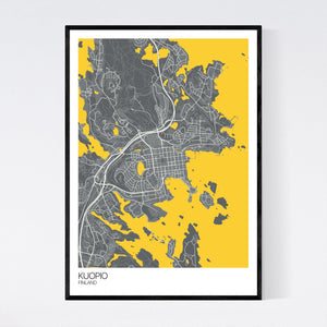 Kuopio City Map Print