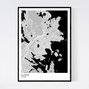 Kuopio City Map Print