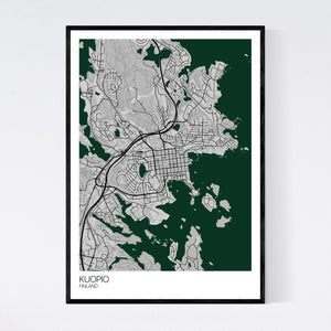 Kuopio City Map Print