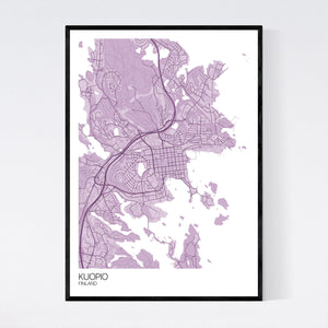 Kuopio City Map Print