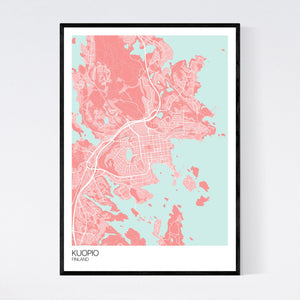 Map of Kuopio, Finland