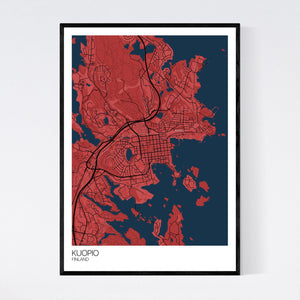 Kuopio City Map Print