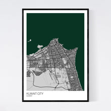 Load image into Gallery viewer, Kuwait City City Map Print