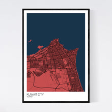 Load image into Gallery viewer, Kuwait City City Map Print