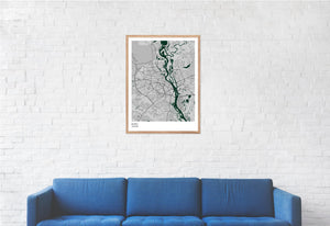 Map of Kyiv, Ukraine