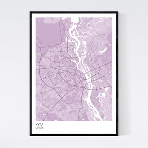 Kyiv City Map Print
