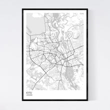 Load image into Gallery viewer, Kyiv City Map Print