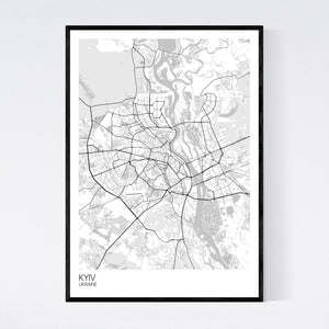 Kyiv City Map Print