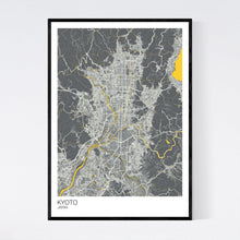 Load image into Gallery viewer, Kyoto City Map Print