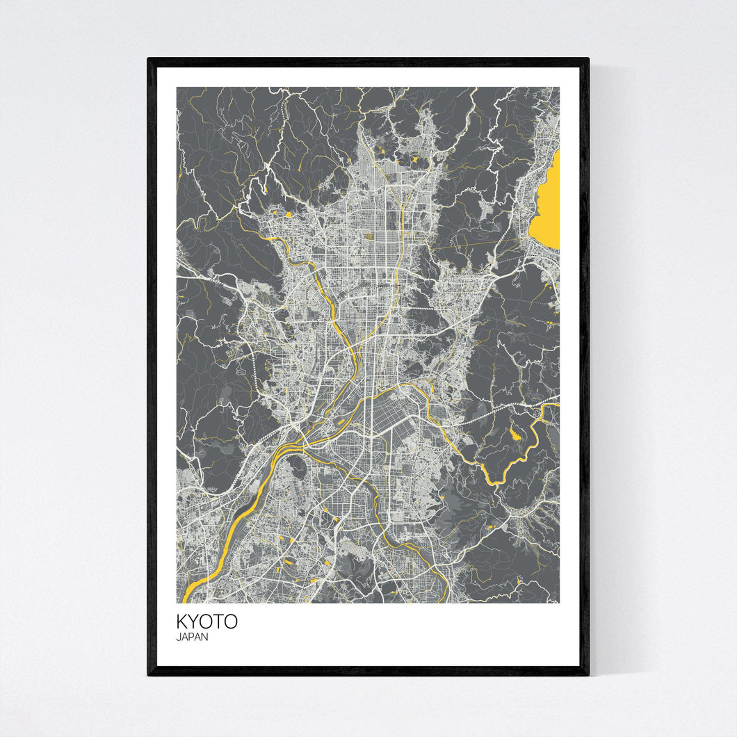 Kyoto City Map Print