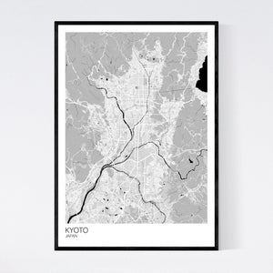 Kyoto City Map Print