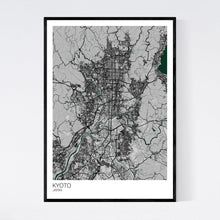 Load image into Gallery viewer, Kyoto City Map Print