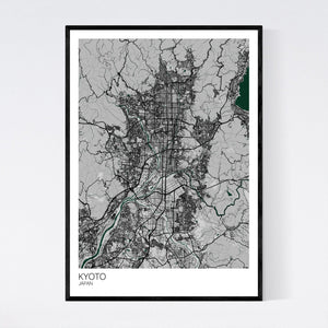 Kyoto City Map Print