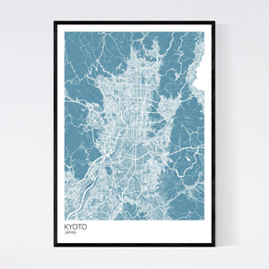 Kyoto City Map Print