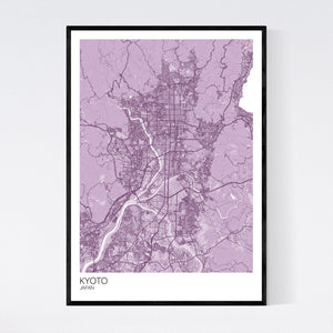 Kyoto City Map Print