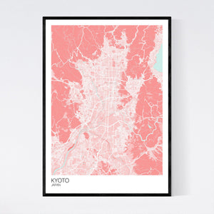 Kyoto City Map Print