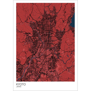 Map of Kyoto, Japan