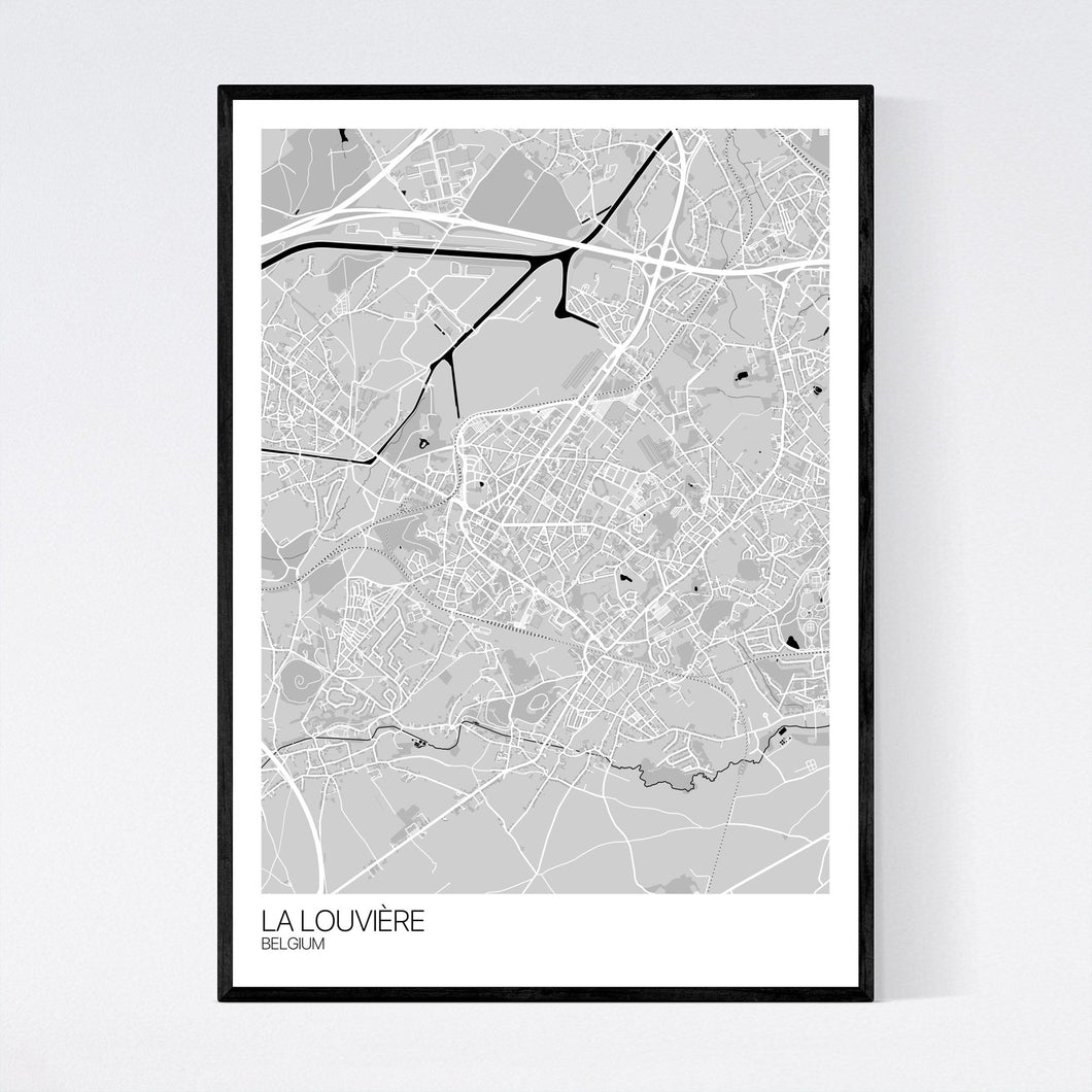La Louvière City Map Print