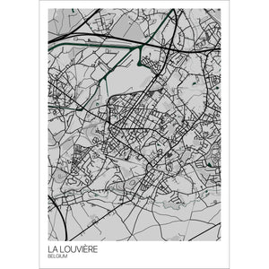 Map of La Louvière, Belgium