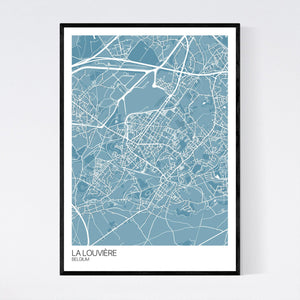 La Louvière City Map Print