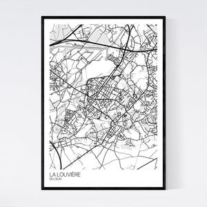 La Louvière City Map Print