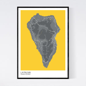 La Palma Island Map Print
