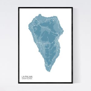 La Palma Island Map Print