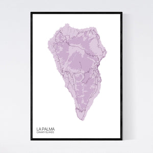 La Palma Island Map Print