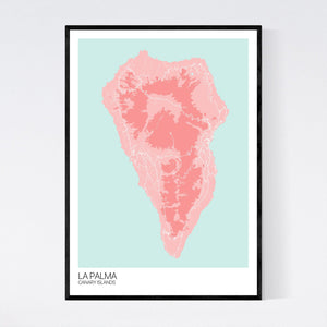 La Palma Island Map Print