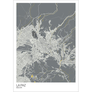 Map of La Paz, Bolivia