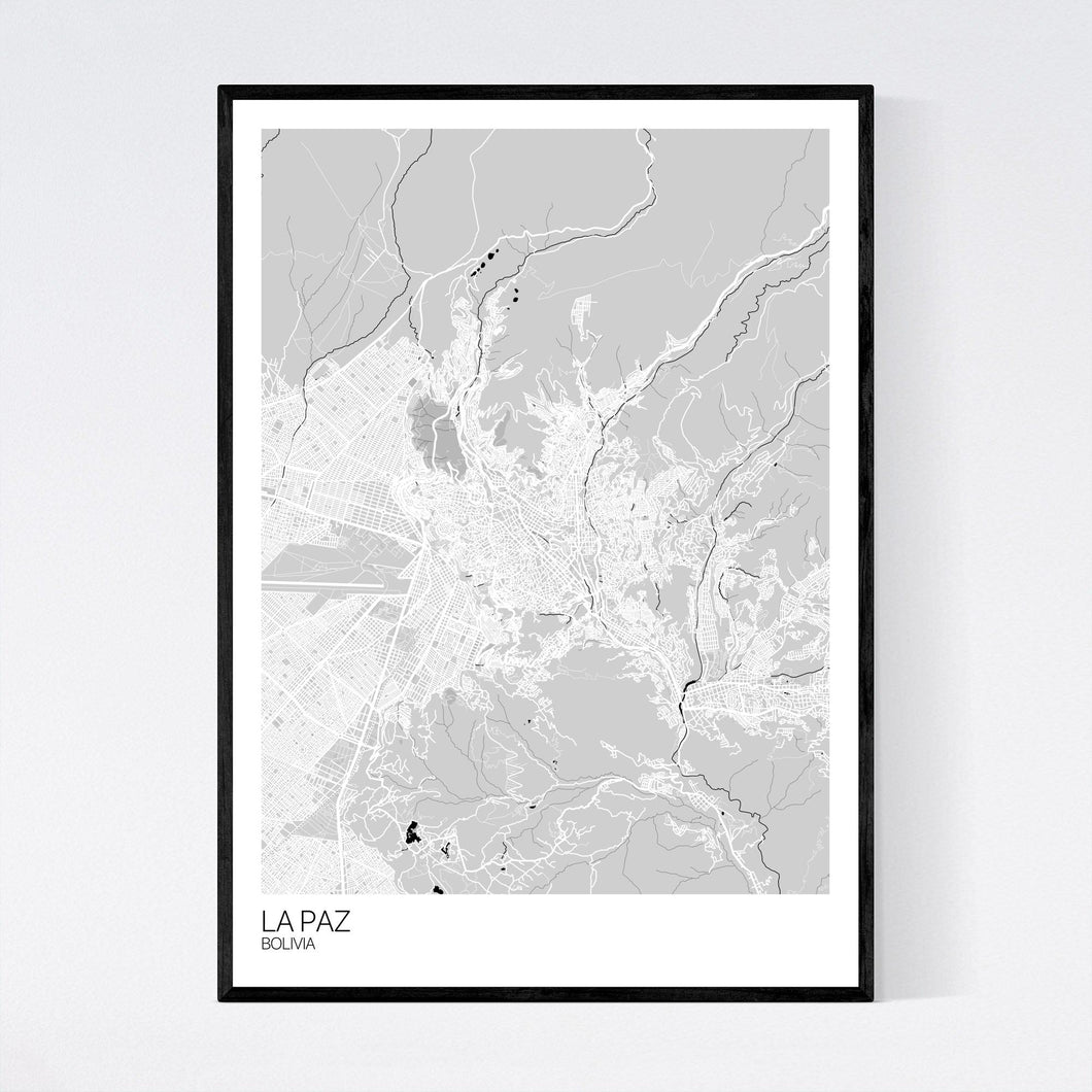 La Paz City Map Print