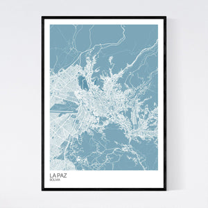 La Paz City Map Print