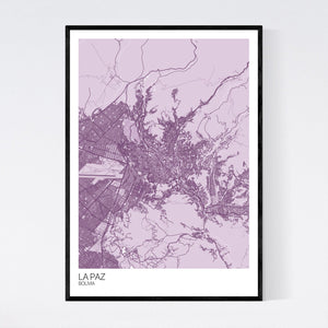 La Paz City Map Print