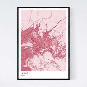 La Paz City Map Print