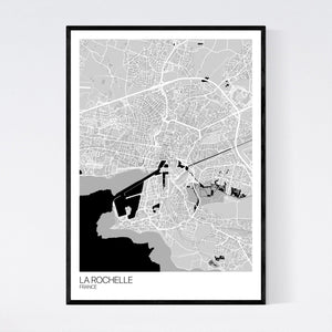 La Rochelle Town Map Print