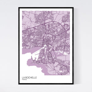 La Rochelle Town Map Print