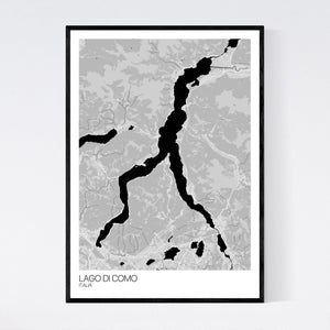 Lago di Como Region Map Print