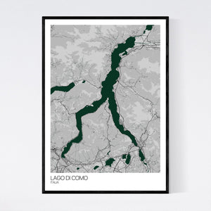 Lago di Como Region Map Print