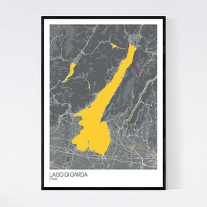 Lago di Garda Region Map Print