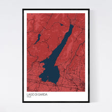 Load image into Gallery viewer, Lago di Garda Region Map Print