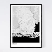 Load image into Gallery viewer, Lagos City Map Print