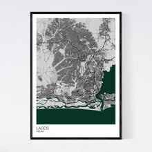 Load image into Gallery viewer, Lagos City Map Print
