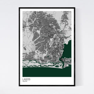 Lagos City Map Print