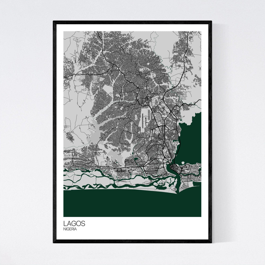 Lagos City Map Print