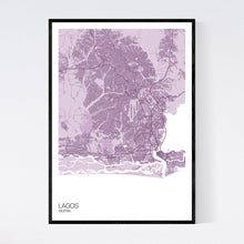 Load image into Gallery viewer, Lagos City Map Print