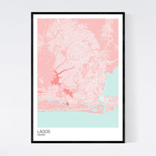 Load image into Gallery viewer, Lagos City Map Print