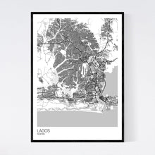Load image into Gallery viewer, Lagos City Map Print