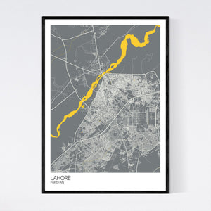 Lahore City Map Print