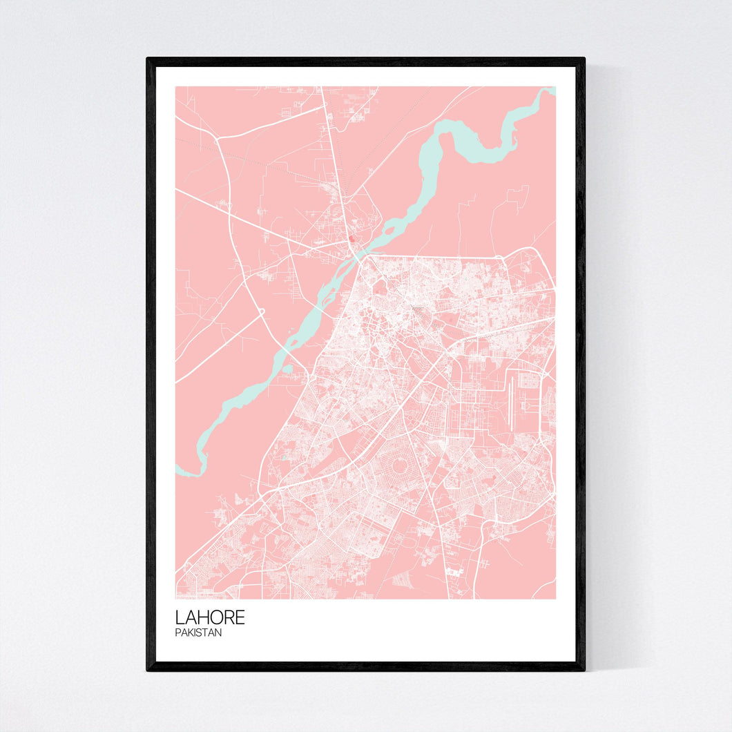 Lahore City Map Print